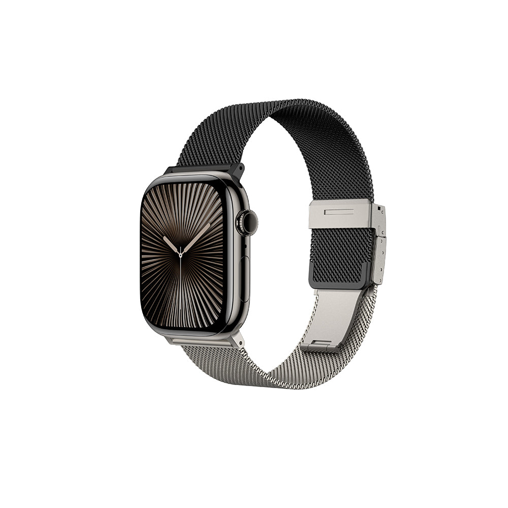 Apple Watch 10 46mm Amazingthing Omni StyleFlip Metal Hasır Kordon