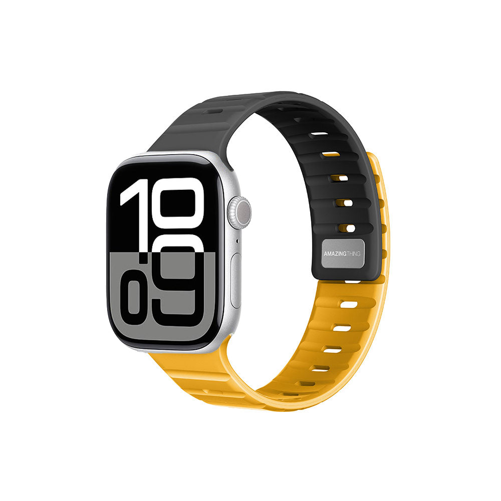 Apple Watch 10 46mm Amazingthing SilqLock Silikon Kordon Strap Kayış