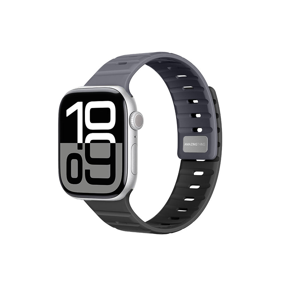 Apple Watch 10 46mm Amazingthing SilqLock Silikon Kordon Strap Kayış