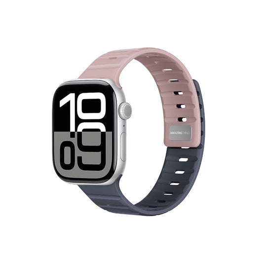 Apple Watch 10 46mm Amazingthing SilqLock Silikon Kordon Strap Kayış