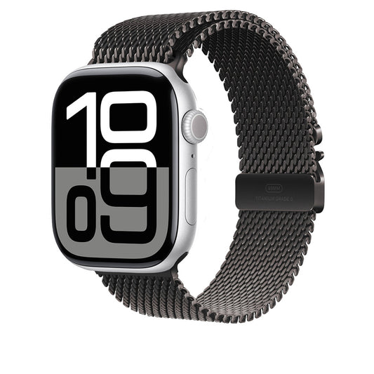 Apple Watch 44mm Zore KRD-100 Titanyum Hasır Kordon